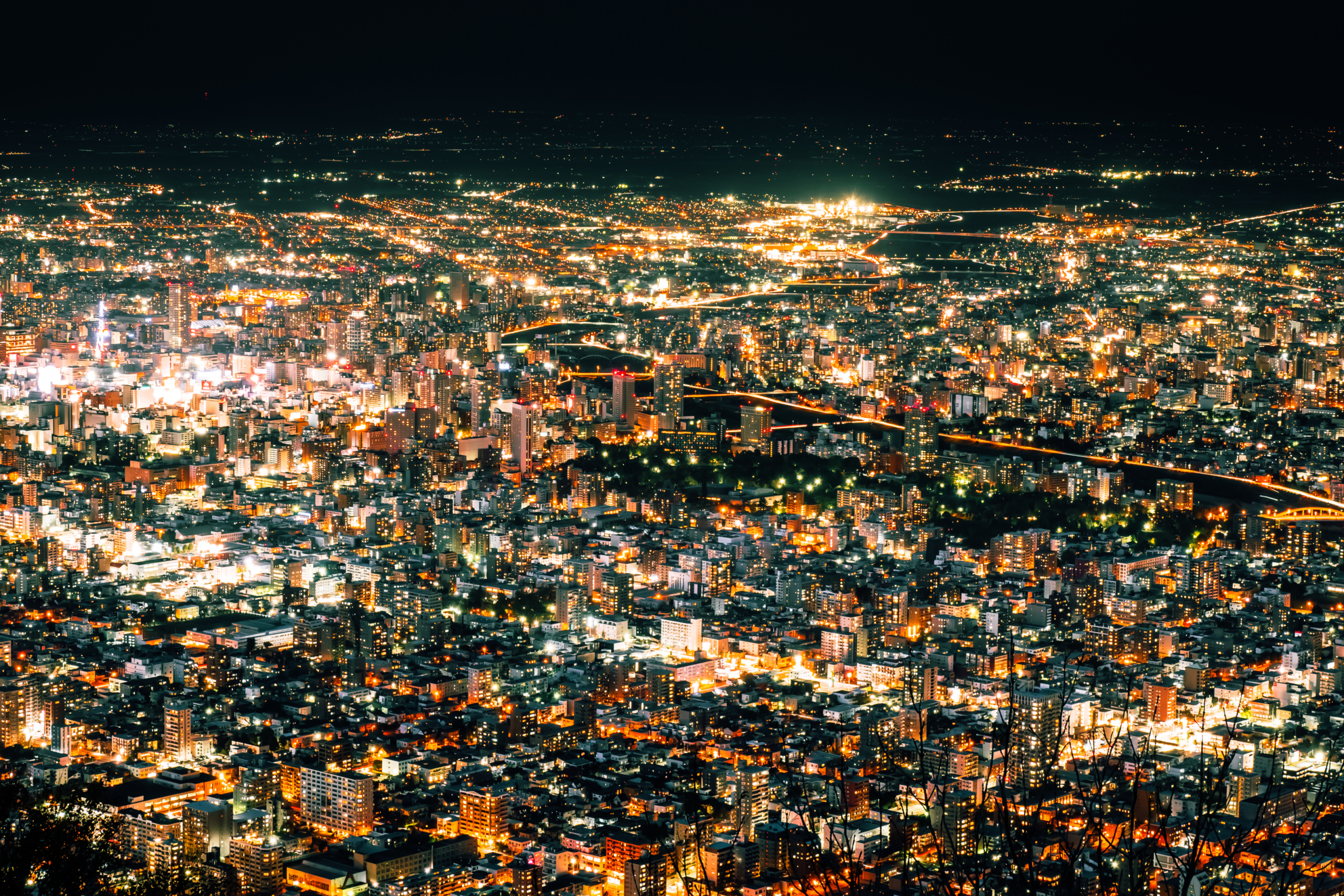 藻岩山からの札幌夜景